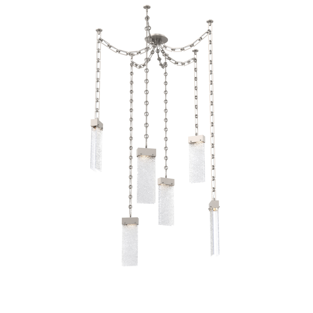 Parallel Multi Light Pendant Multi Port Canopy Beige Silver