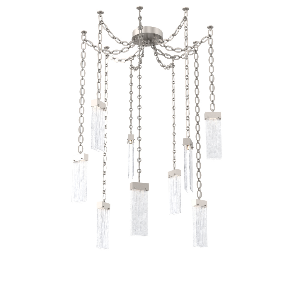 Parallel Multi Light Pendant Multi Port Canopy Beige Silver