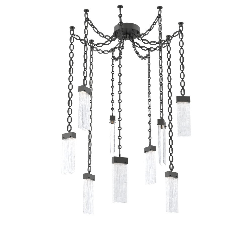 Parallel Multi Light Pendant Multi Port Canopy Matte Black