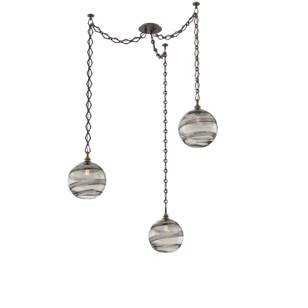 Terra Multi Light Pendant Multi Port Canopy Flat Bronze