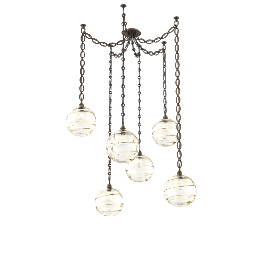 Terra Multi Light Pendant Multi Port Canopy Flat Bronze