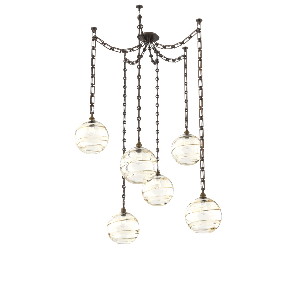 Terra Multi Light Pendant Multi Port Canopy Flat Bronze