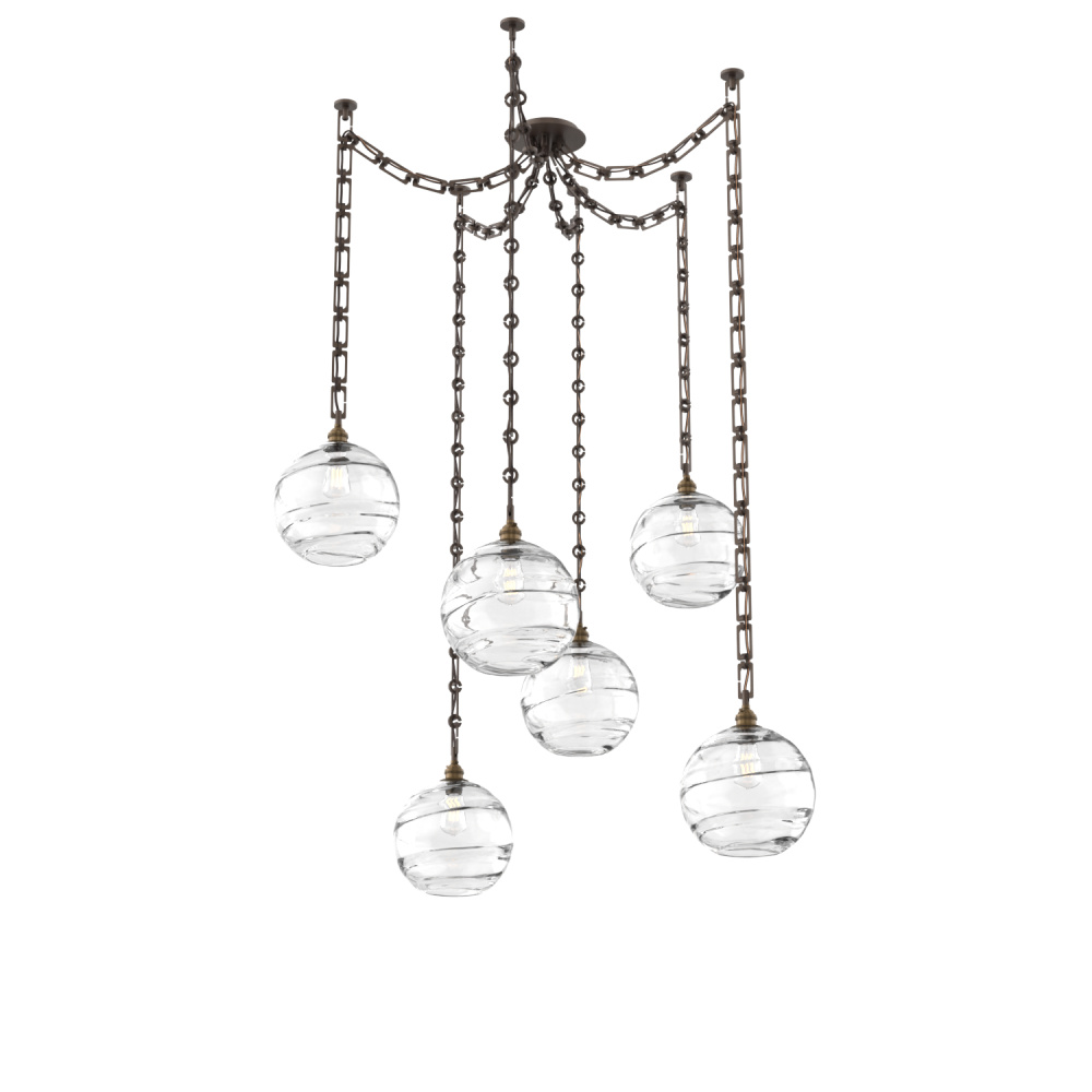 Terra Multi Light Pendant Multi Port Canopy Flat Bronze