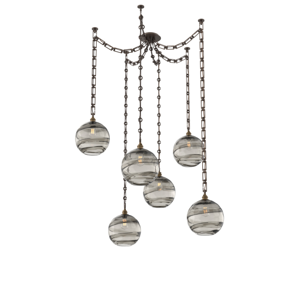 Terra Multi Light Pendant Multi Port Canopy Flat Bronze