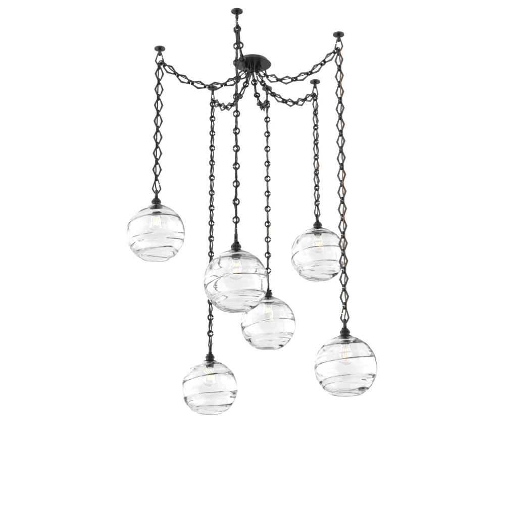 Terra Multi Light Pendant Multi Port Canopy Matte Black