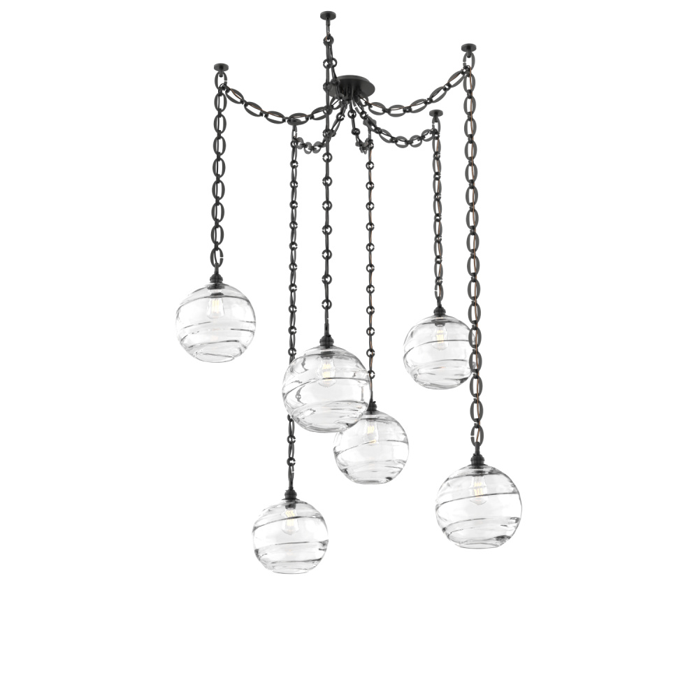 Terra Multi Light Pendant Multi Port Canopy Matte Black