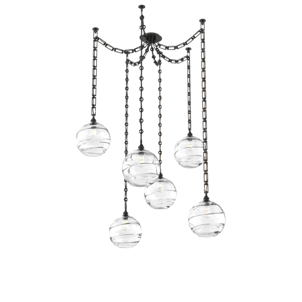 Terra Multi Light Pendant Multi Port Canopy Matte Black