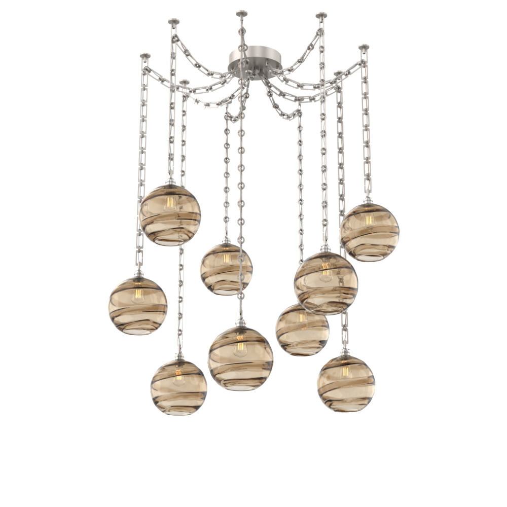 Terra Round 9pc Swag Multi-Pendant Chain