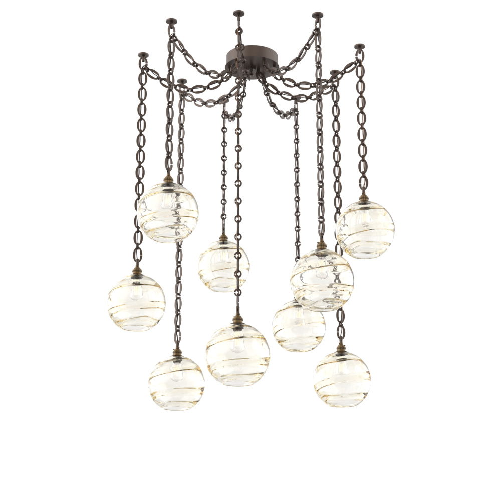 Terra Multi Light Pendant Multi Port Canopy Flat Bronze