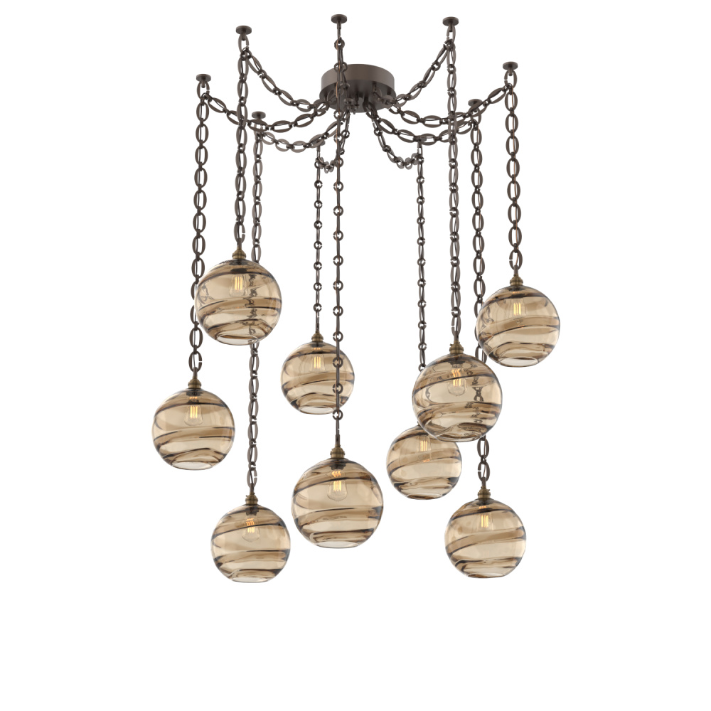Terra Multi Light Pendant Multi Port Canopy Flat Bronze