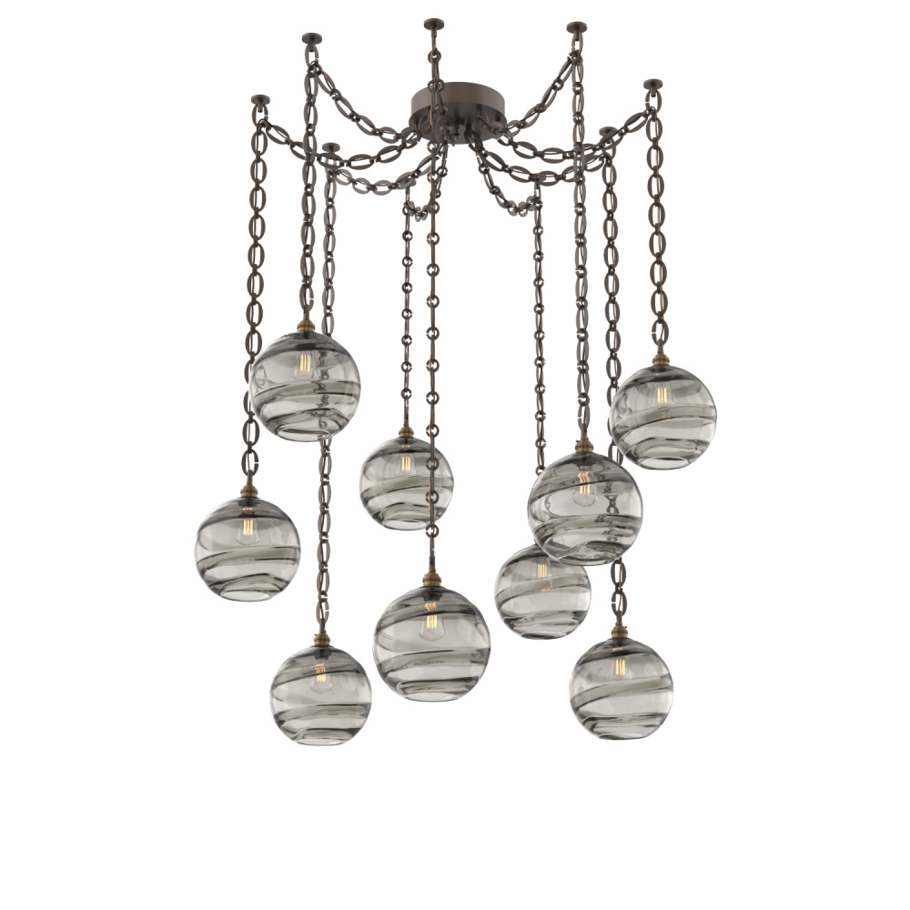 Terra Multi Light Pendant Multi Port Canopy Flat Bronze
