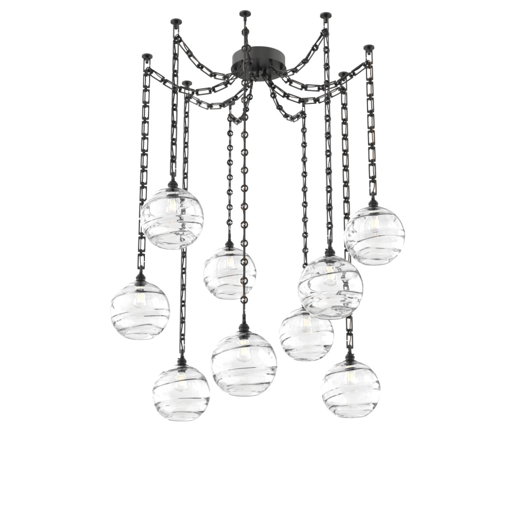 Terra Multi Light Pendant Multi Port Canopy Matte Black