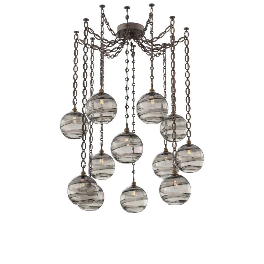 Terra Multi Light Pendant Multi Port Canopy Flat Bronze