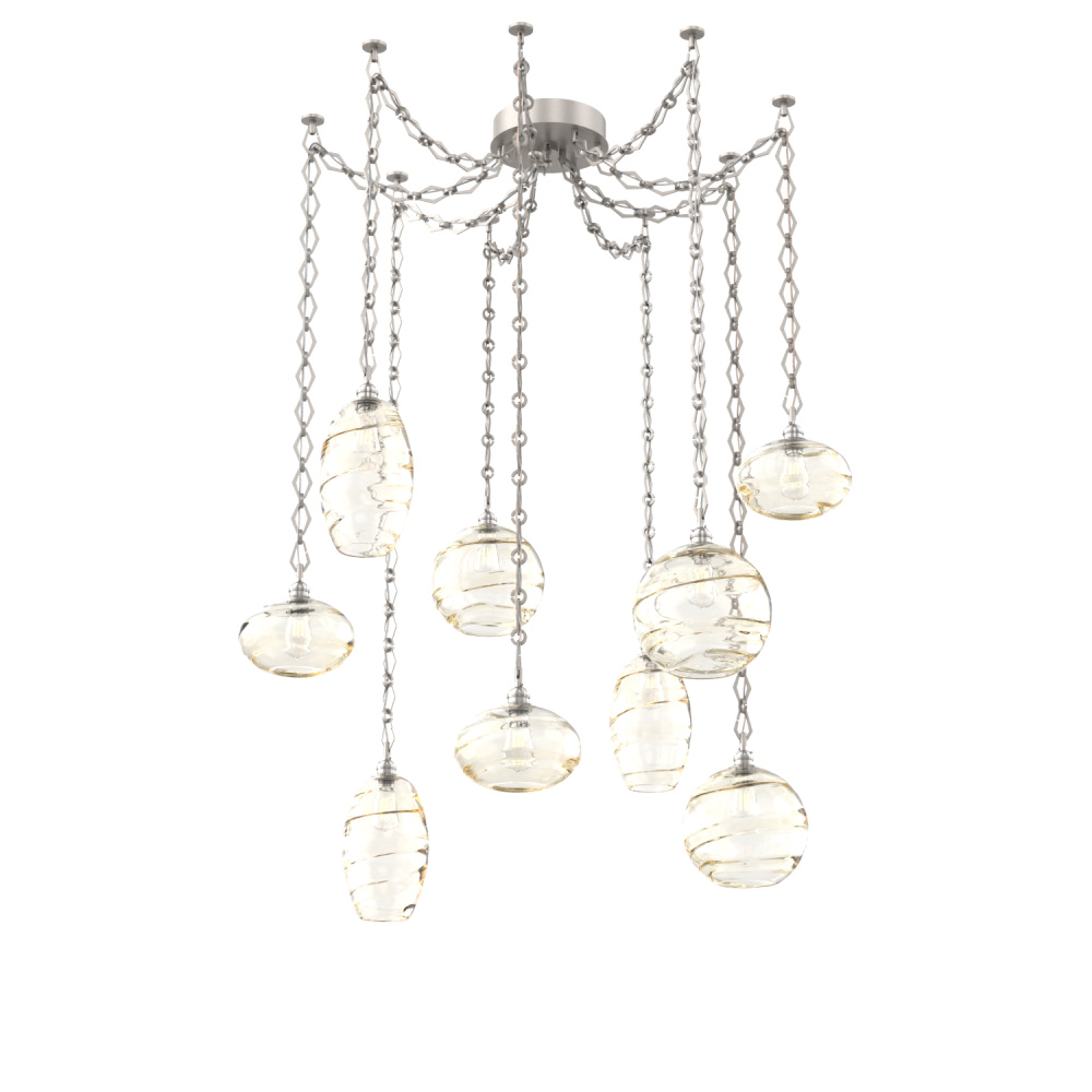 Misto Multi Light Pendant Multi Port Canopy Beige Silver
