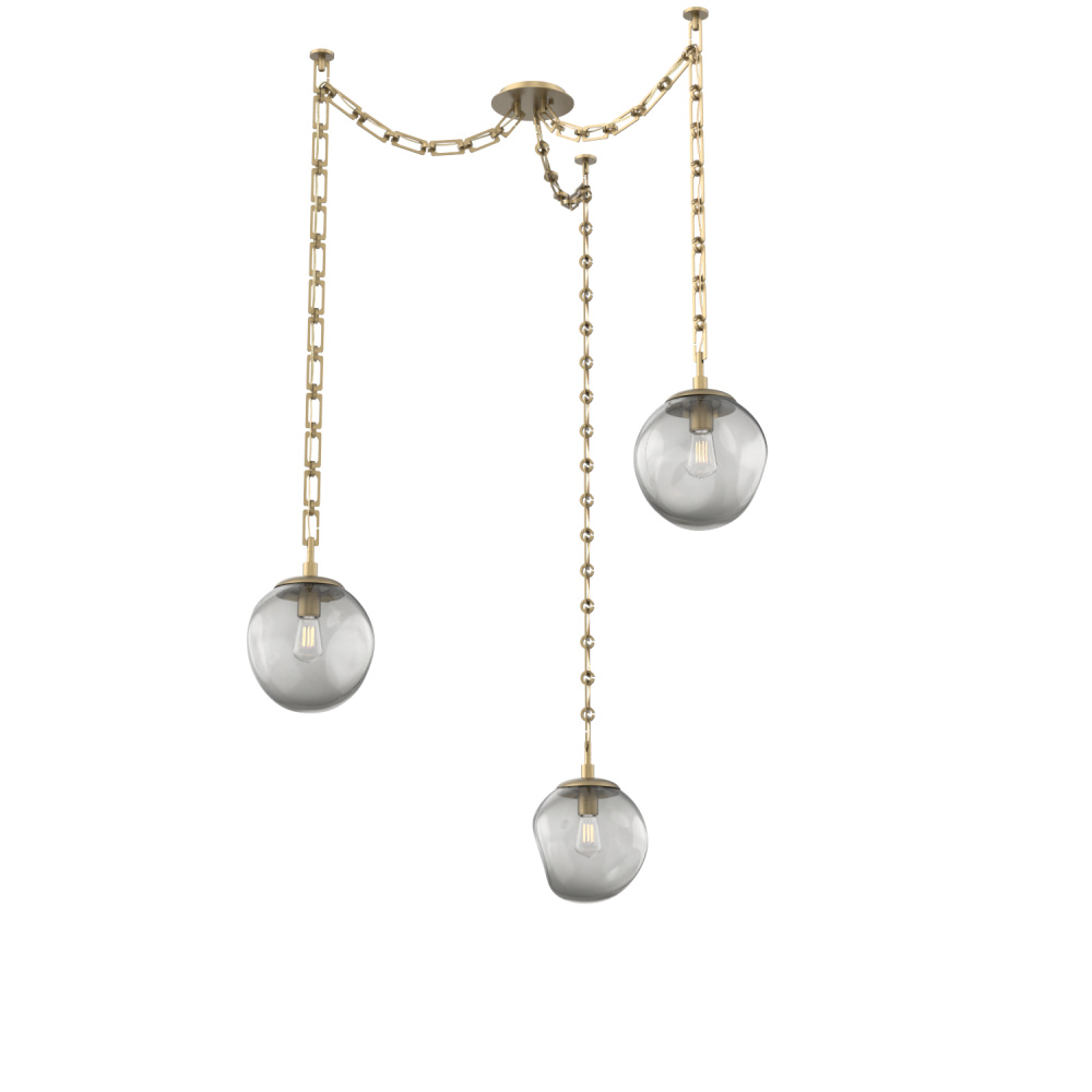 Aster Round 3pc Swag Multi-Pendant Chain (Bulb)