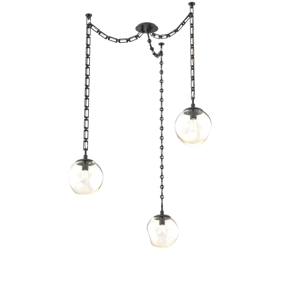 Aster Bulb Multi Light Pendant Multi Port Canopy Matte Black
