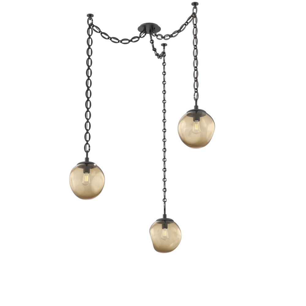 Aster Bulb Multi Light Pendant Multi Port Canopy Matte Black