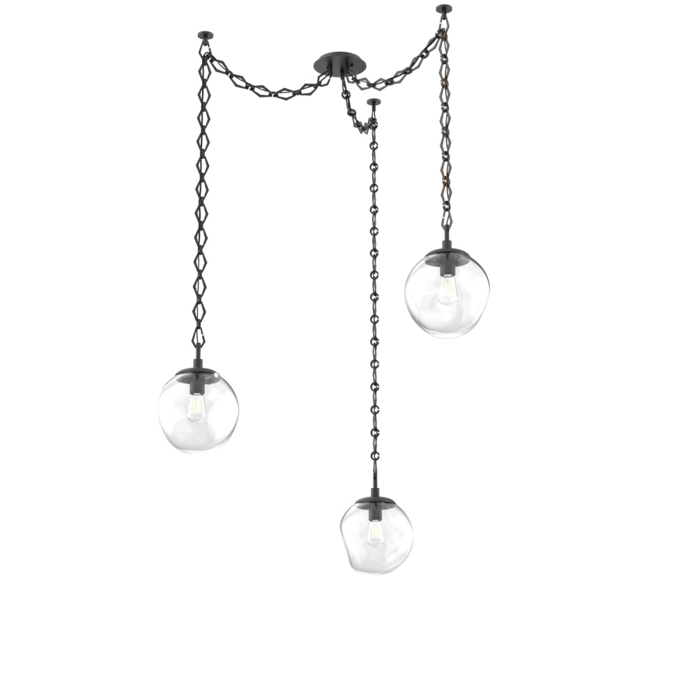 Aster Bulb Multi Light Pendant Multi Port Canopy Matte Black