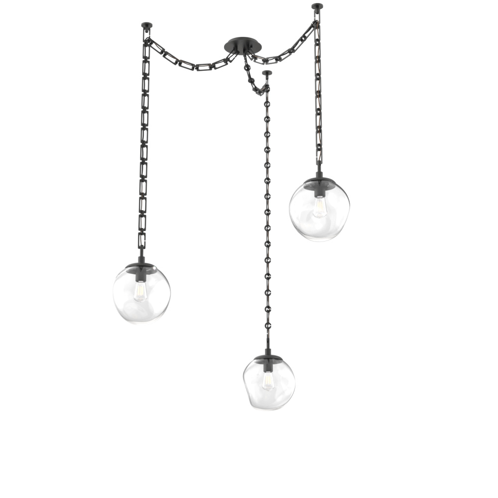 Aster Bulb Multi Light Pendant Multi Port Canopy Matte Black