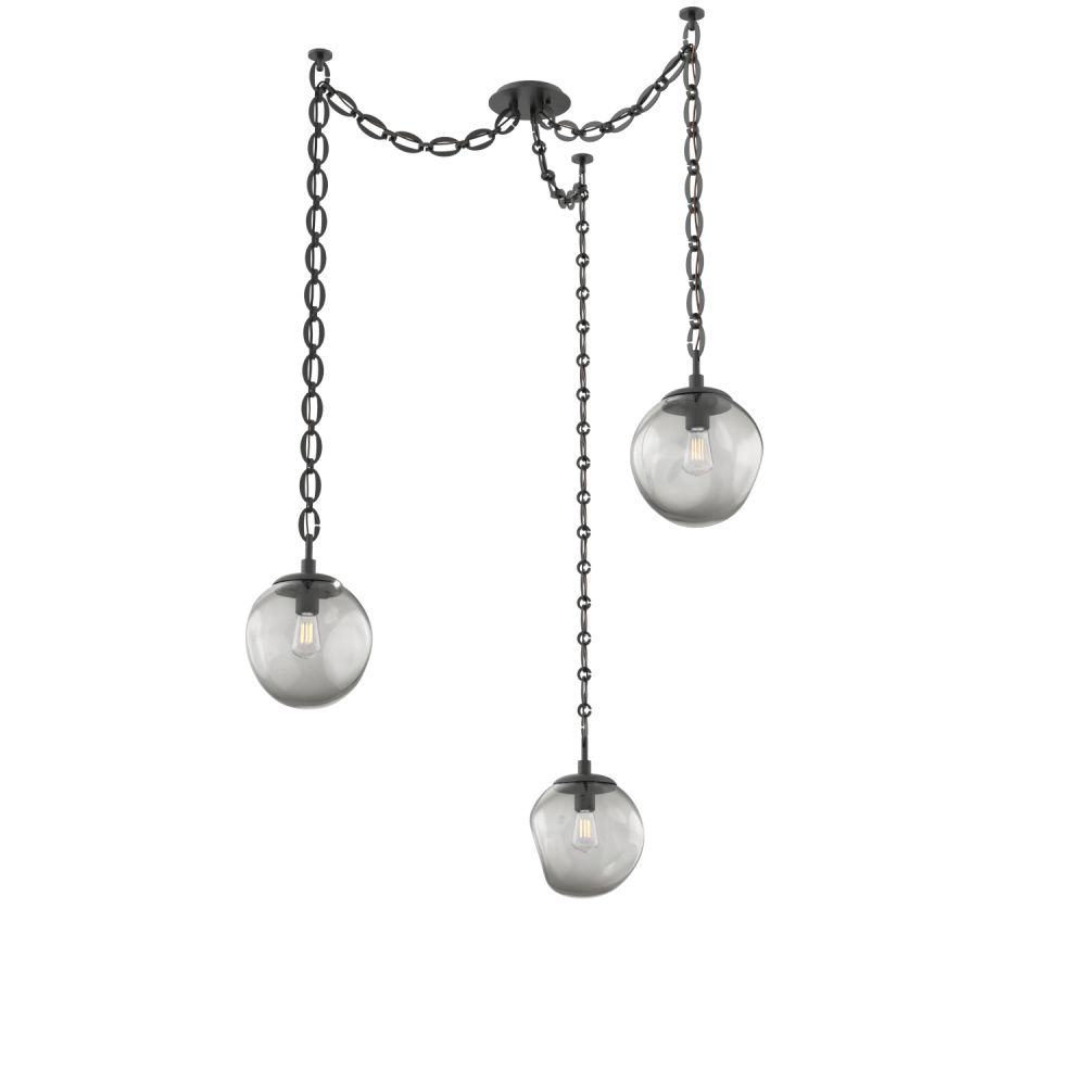 Aster Round 3pc Swag Multi-Pendant Chain (Bulb)