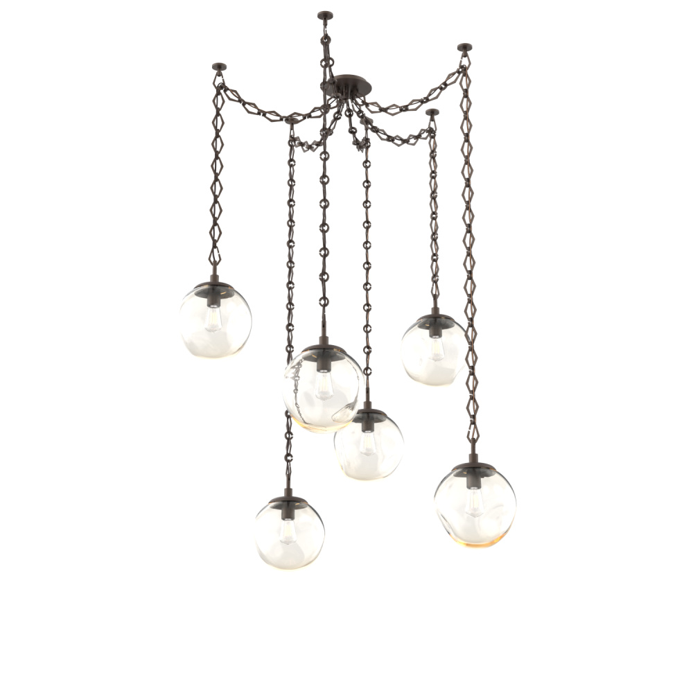 Aster Round 6pc Swag Multi-Pendant Chain (Bulb)