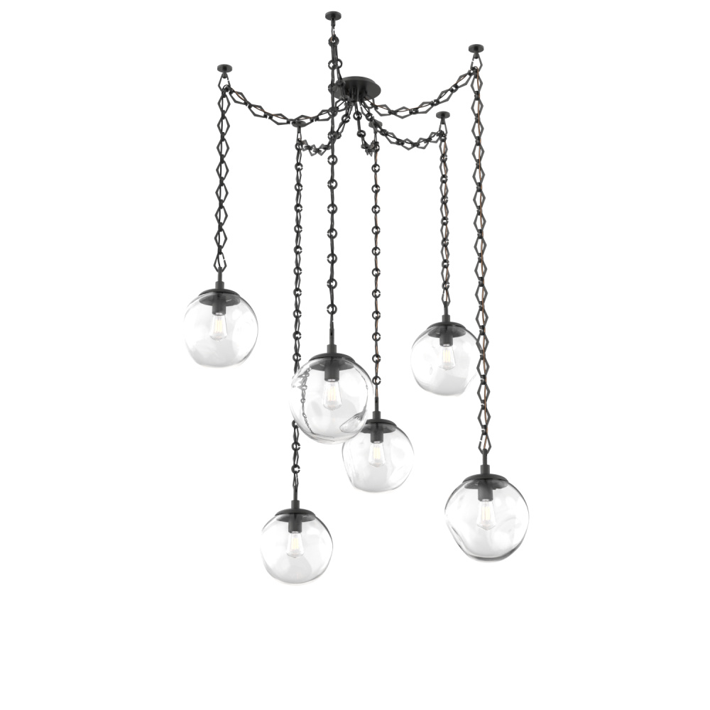 Aster Round 6pc Swag Multi-Pendant Chain (Bulb)