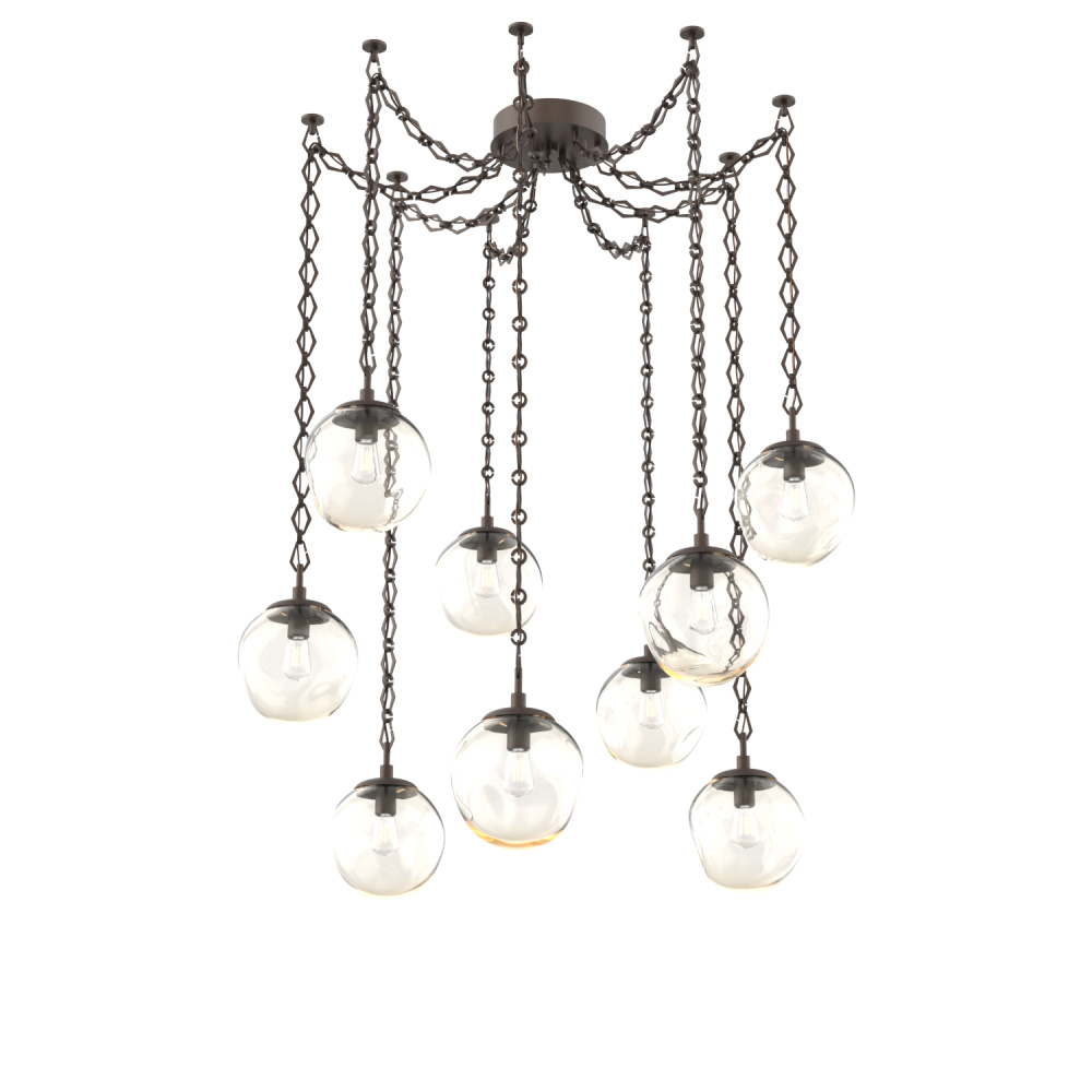 Aster Bulb Multi Light Pendant Multi Port Canopy Flat Bronze