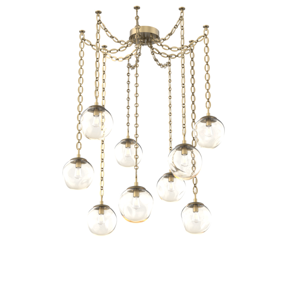Aster Round 9pc Swag Multi-Pendant Chain (Bulb)