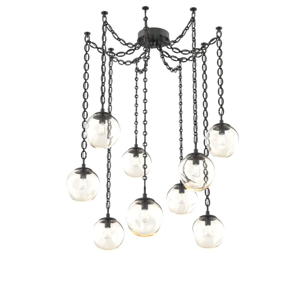 Aster Bulb Multi Light Pendant Multi Port Canopy Matte Black