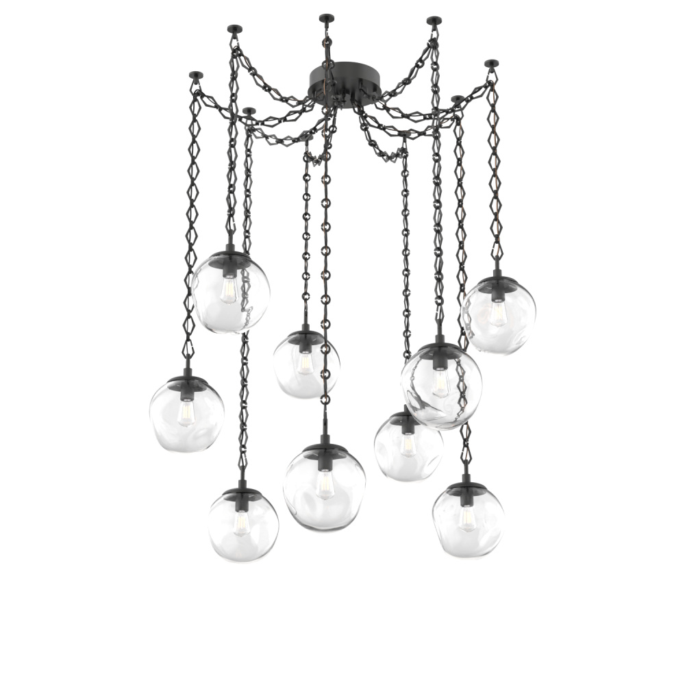 Aster Bulb Multi Light Pendant Multi Port Canopy Matte Black