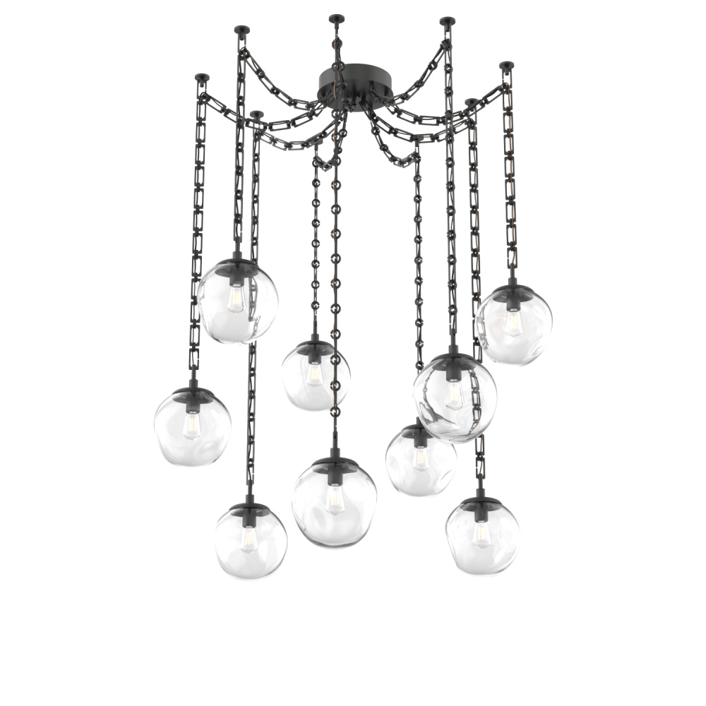 Aster Bulb Multi Light Pendant Multi Port Canopy Matte Black
