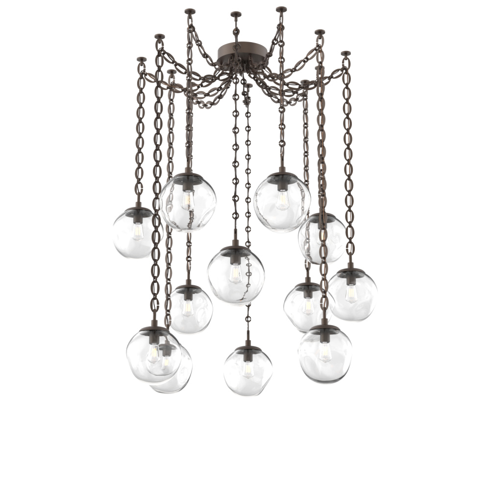 Aster Bulb Multi Light Pendant Multi Port Canopy Flat Bronze