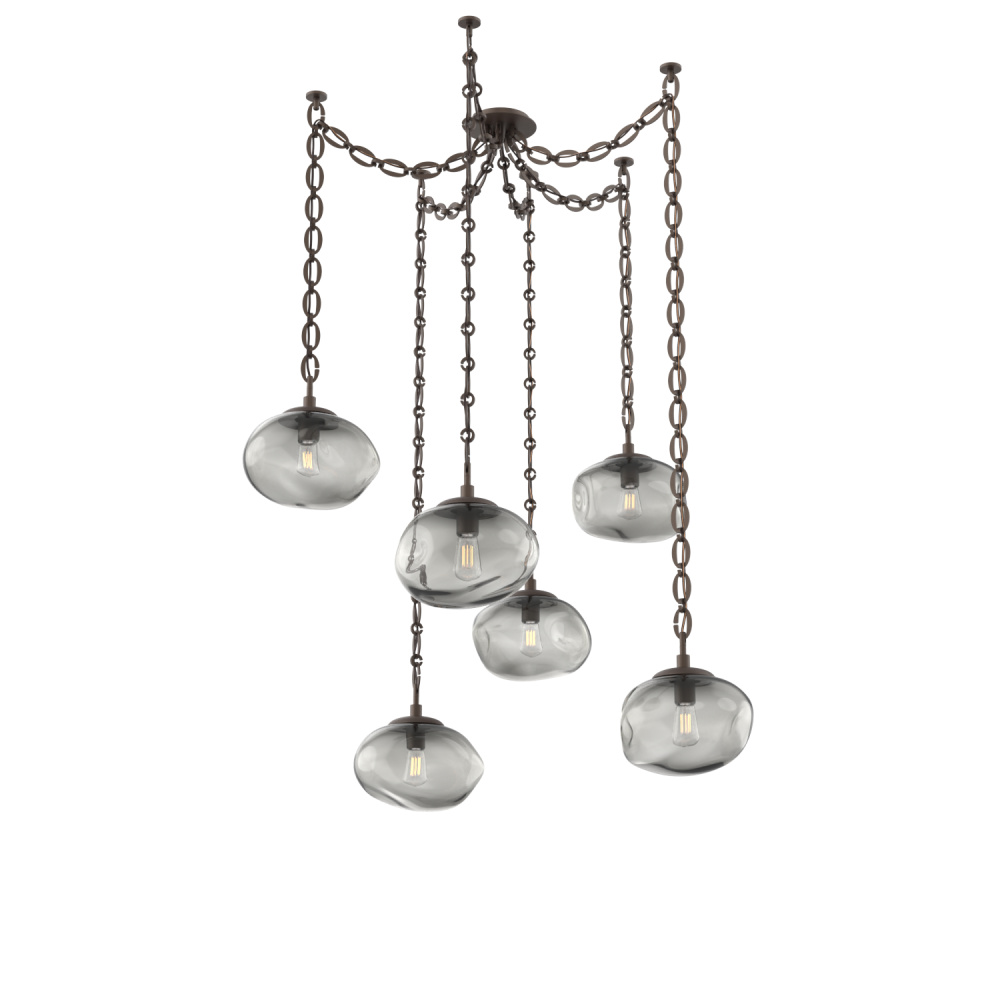 Nova Round 6pc Swag Multi-Pendant Chain (Bulb)