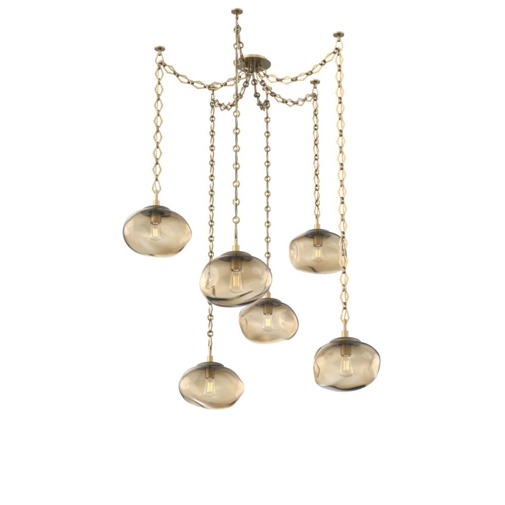 Nova Round 6pc Swag Multi-Pendant Chain (Bulb)