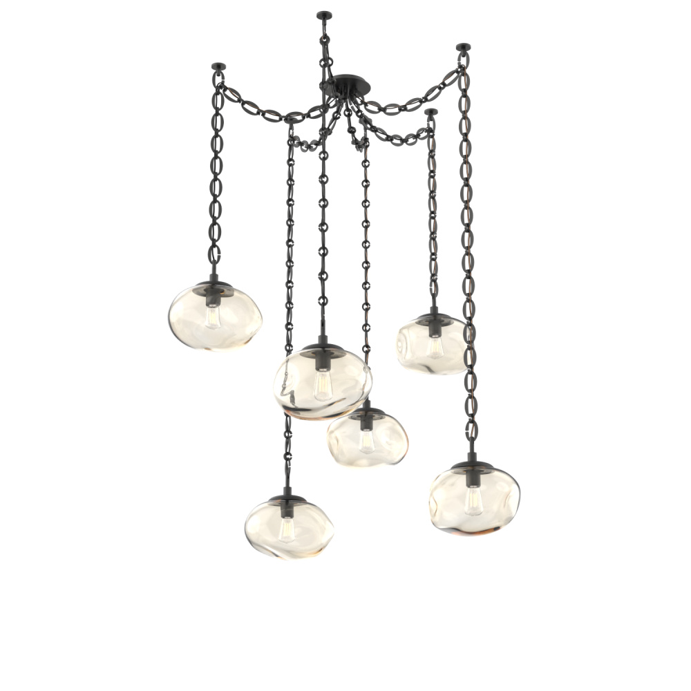 Nova Bulb Multi Light Pendant Multi Port Canopy Matte Black