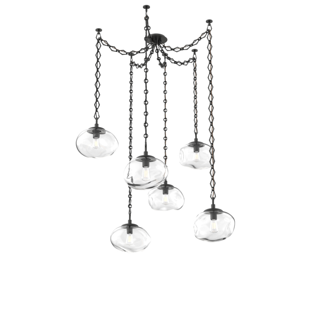 Nova Bulb Multi Light Pendant Multi Port Canopy Matte Black