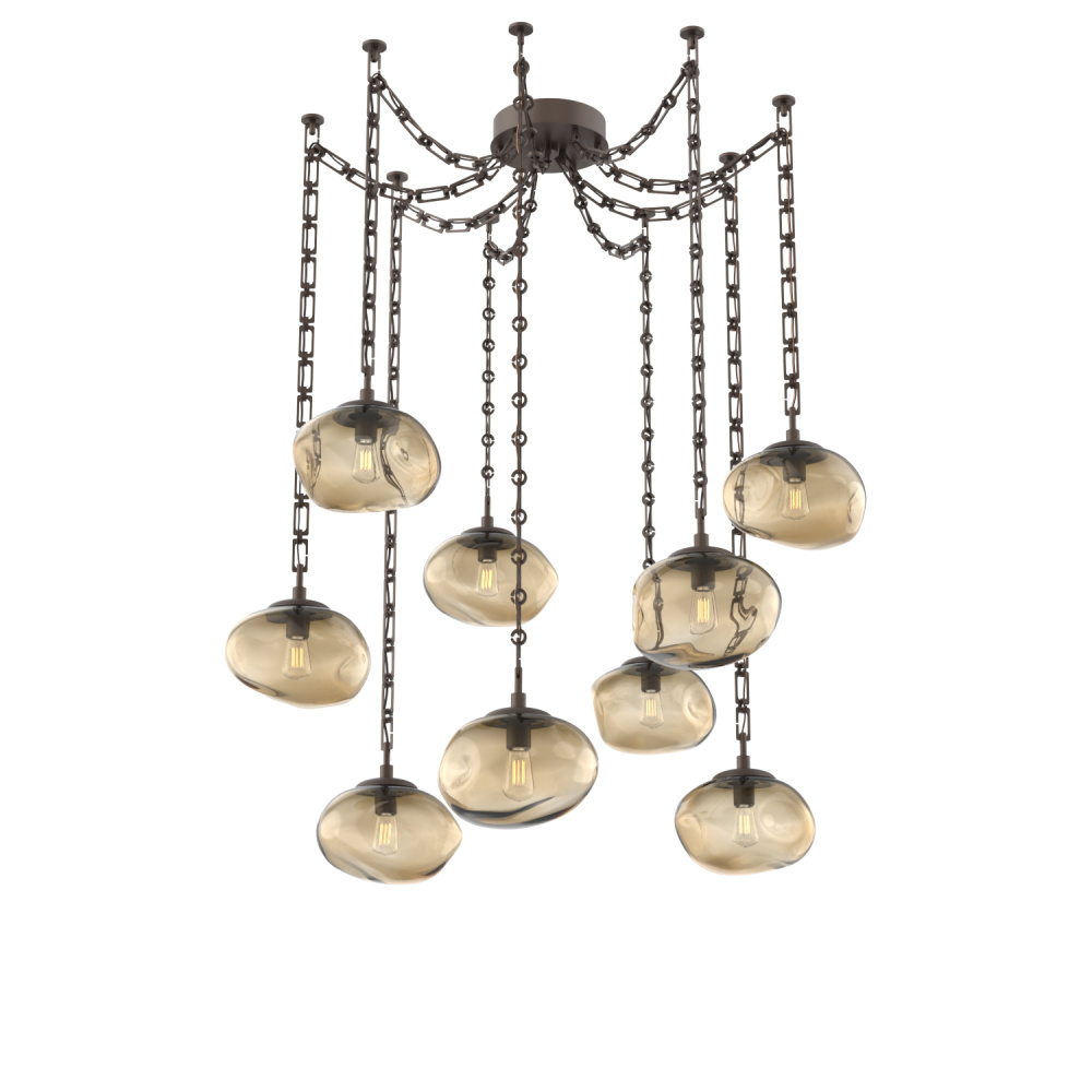 Nova Round 9pc Swag Multi-Pendant Chain (Bulb)