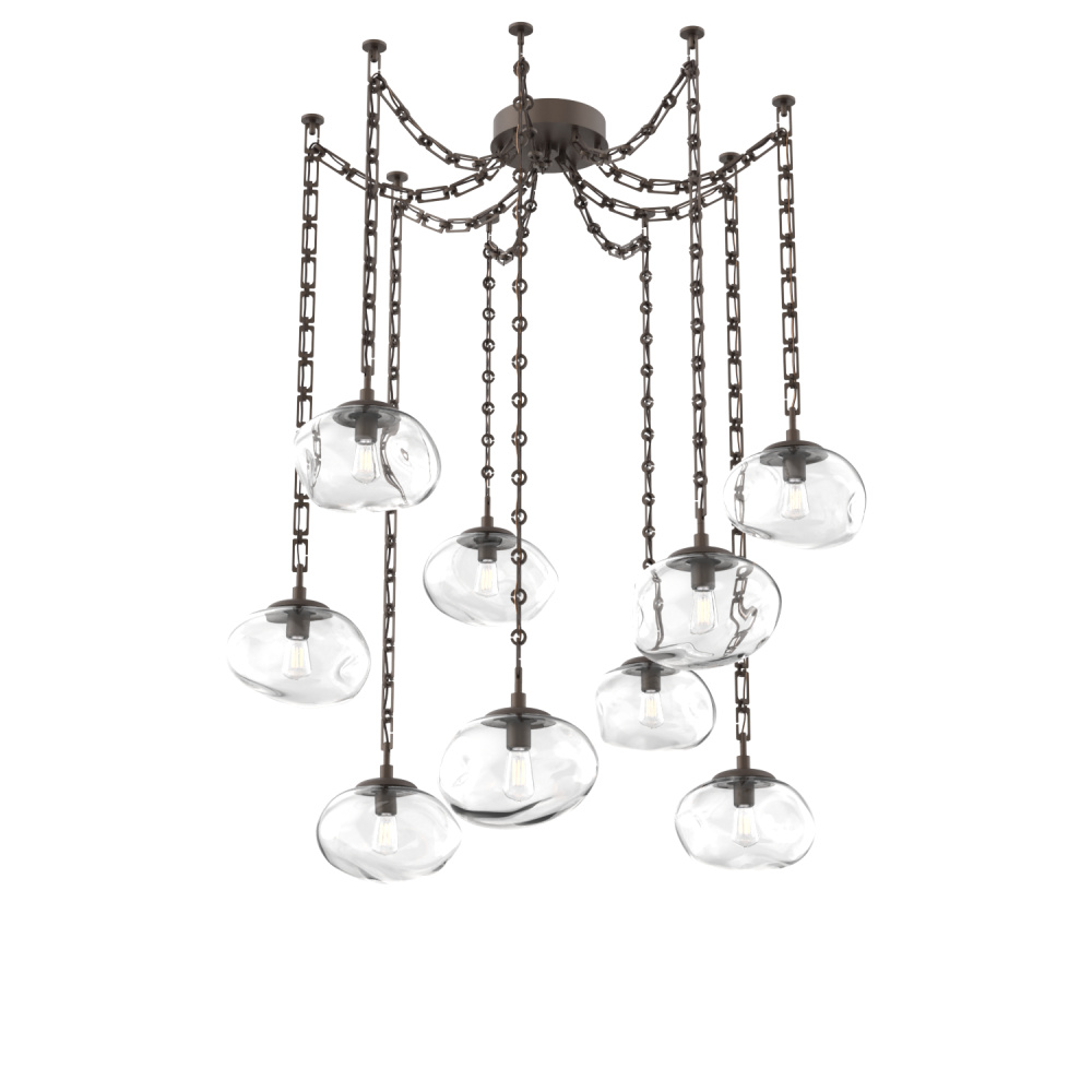 Nova Bulb Multi Light Pendant Multi Port Canopy Flat Bronze