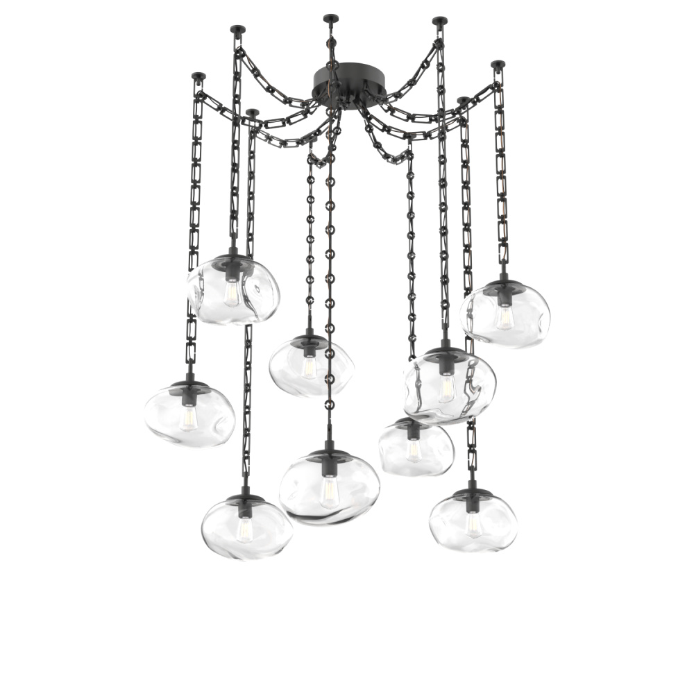 Nova Bulb Multi Light Pendant Multi Port Canopy Matte Black