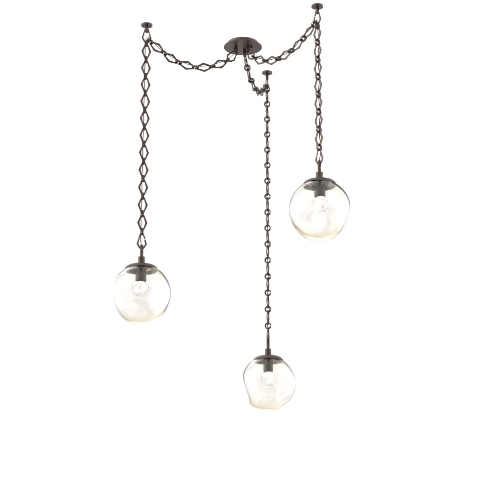 Aster LED Multi Light Pendant Multi Port Canopy Flat Bronze