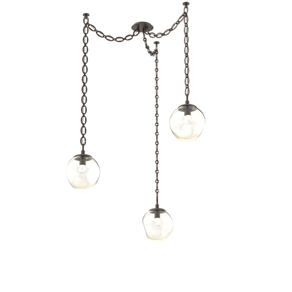 Aster LED Multi Light Pendant Multi Port Canopy Flat Bronze