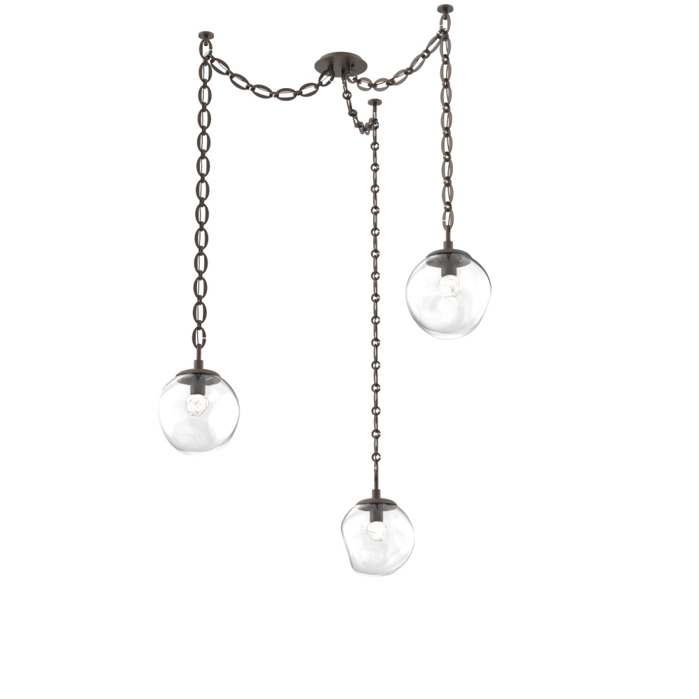 Aster LED Multi Light Pendant Multi Port Canopy Flat Bronze