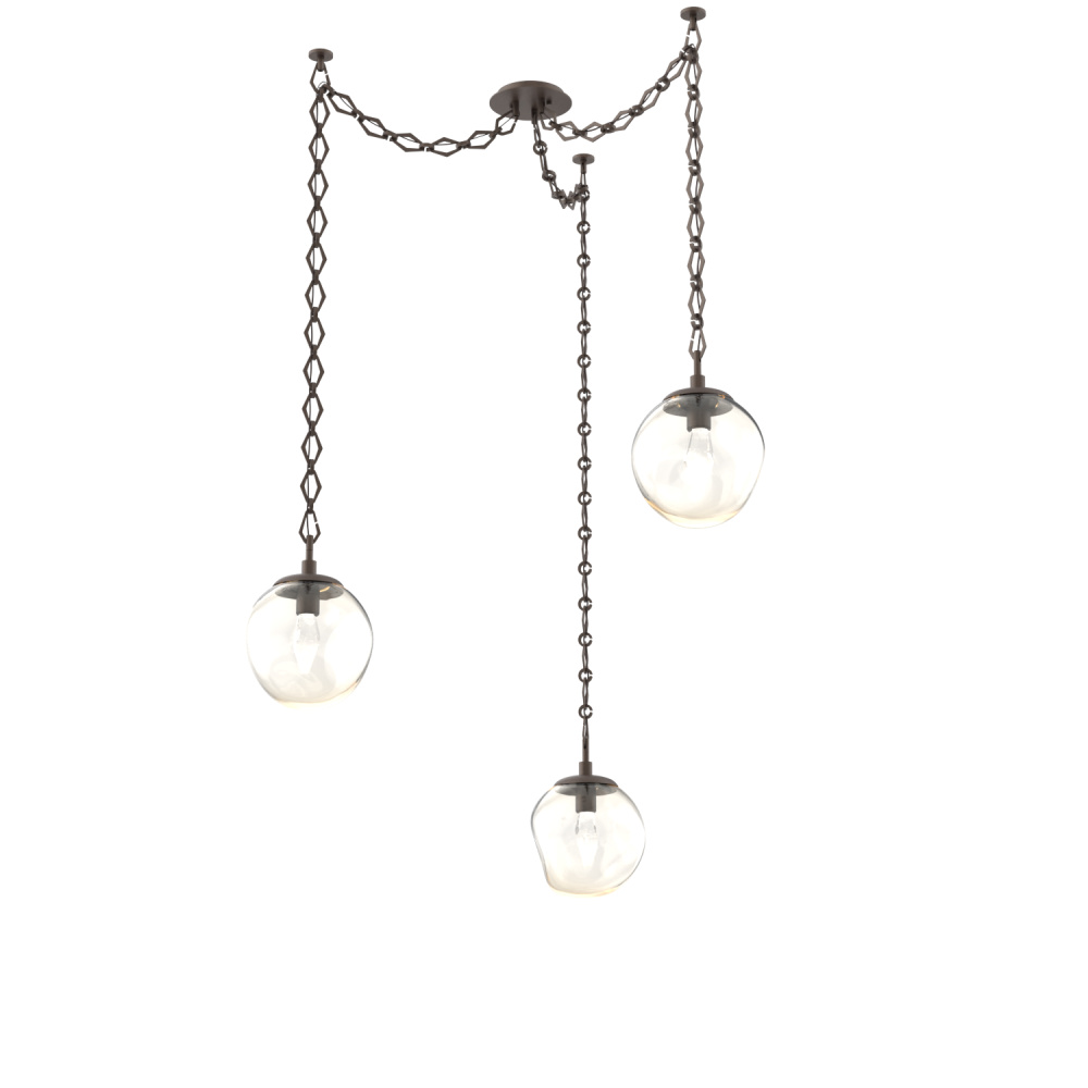 Aster LED Multi Light Pendant Multi Port Canopy Flat Bronze