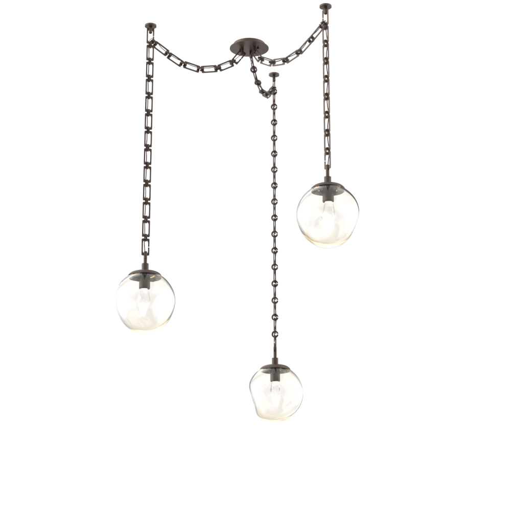 Aster LED Multi Light Pendant Multi Port Canopy Flat Bronze