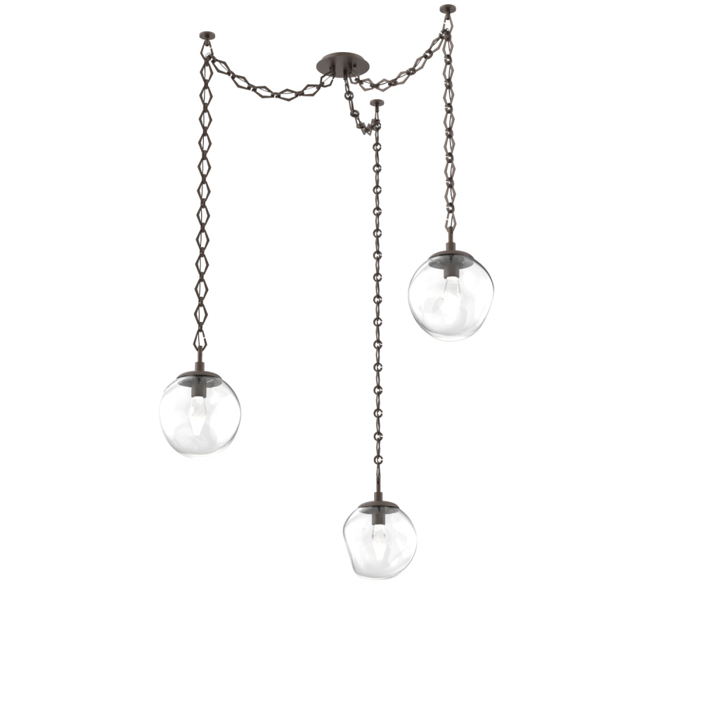 Aster LED Multi Light Pendant Multi Port Canopy Flat Bronze