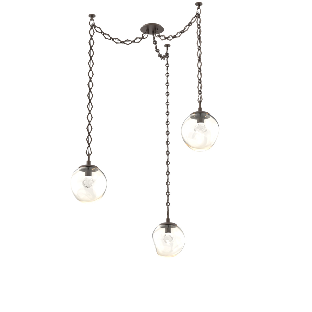 Aster LED Multi Light Pendant Multi Port Canopy Flat Bronze