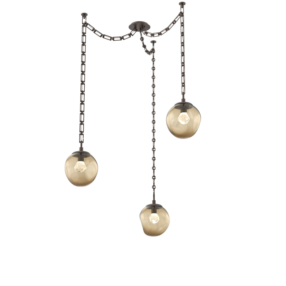 Aster LED Multi Light Pendant Multi Port Canopy Flat Bronze