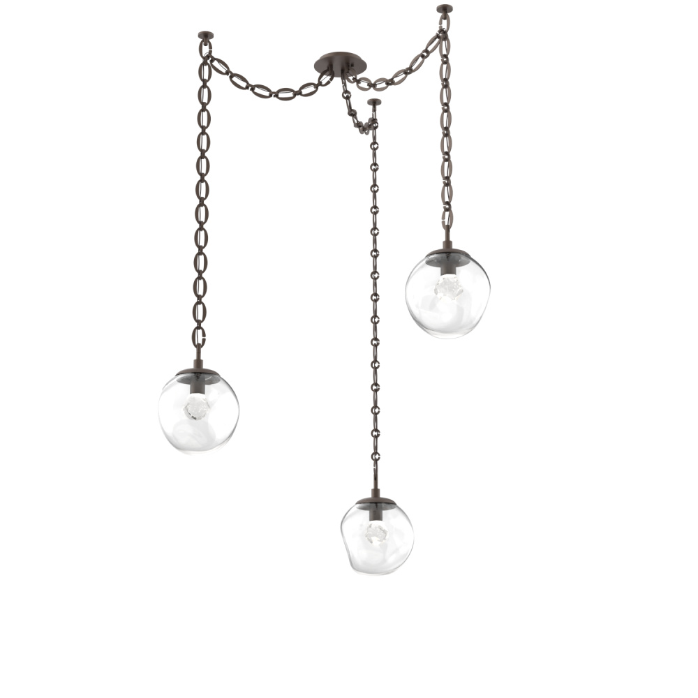 Aster Round 3pc Swag Multi-Pendant Chain (LED)