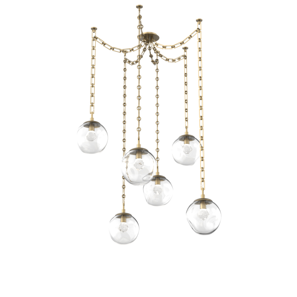 Aster Round 6pc Swag Multi-Pendant Chain (LED)