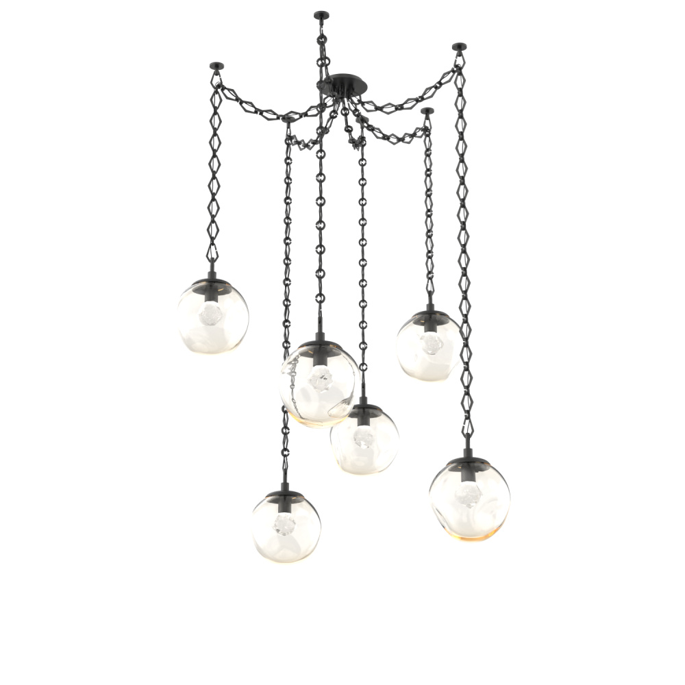 Aster LED Multi Light Pendant Multi Port Canopy Matte Black